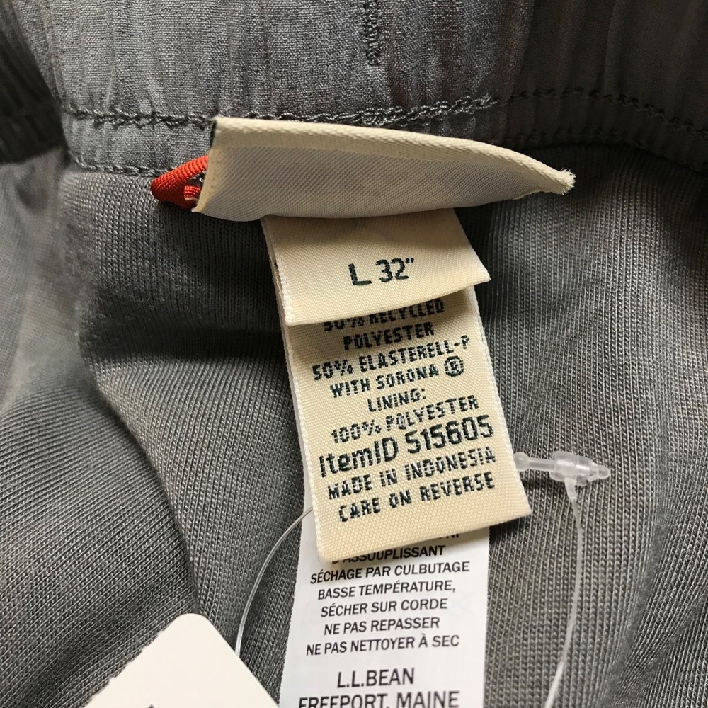 L.L. Bean Pants Mens Size L Gray Multisport Lined Hiking Outdoor Performance NEW - Picture 6 of 13